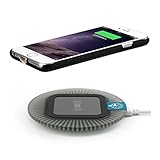 Antye Qi Wireless Charger for iPhone 6 Plus / 6S Plus, Including Wireless Charging Receiver Case and (Sleep-Friendly) Wireless Charging Pad, Black