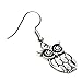 Diamondo Owl Dangle Earrings Retro Light Ear Jewelry Women Ancient Silver Color