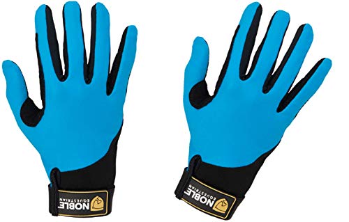 Noble Equestrian Gloves Horse Equine Glove Brilliant Blue Touchscreen Friendly (7)