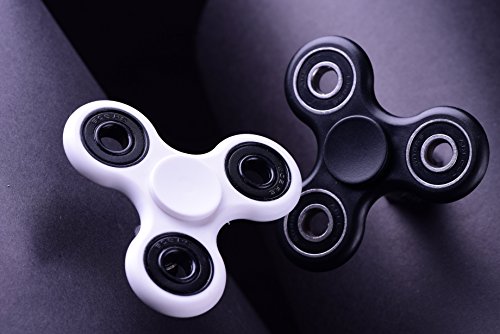 Fidget Spinner BLACK/WHITE Ultra Durable High Speed Hybid Ceramic Bearing, Helps Increase Focus and Relieves Anxiety and Stress. Use at home, School, Office or on the go. For Kids and Adults