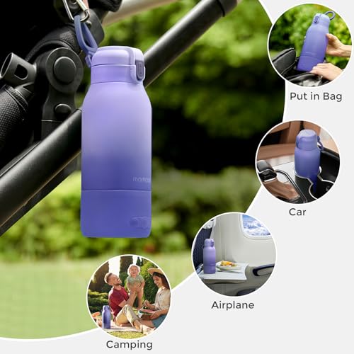 Momcozy Portable Bottle Warmer for Breast Milk, Baby Travel Essentials | Fast Heating with Nutrients Preserved, Precise Temp Control, Dual Heating Modes for Breast Milk & Water, 17OZ Large Capacity