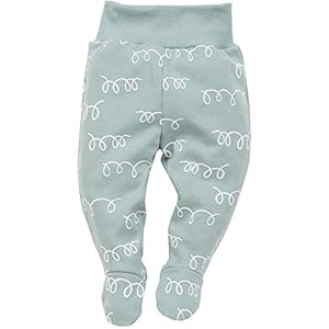 Pinokio – Happy Llama – Baby Hose/Strampler Hose 100% Baumwolle – Schlafhose Mit Füßen (Elastischer Bund) Türkis Orange…
