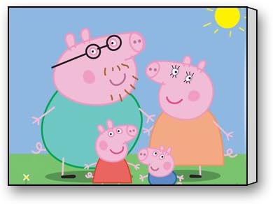 Peppa Pig Custom Wall D¨¦cor Art Canvas Prints 16 x 12 Inch