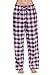 CYZ Women's 100% Cotton Super Soft Flannel Plaid Pajama/Lounge Pants-F17004-M