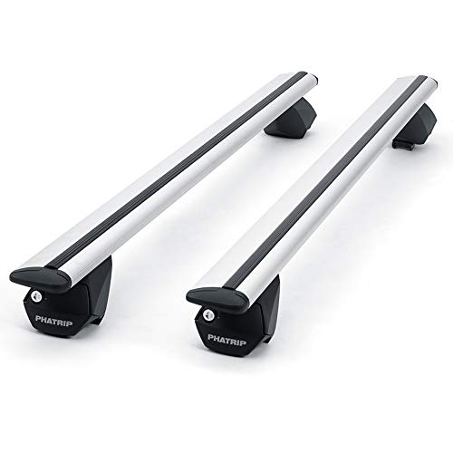 53" Universal Roof Rack Cross Bars Set, 4 Legs with Key Lock, Aluminum