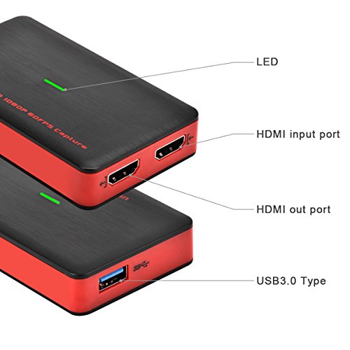 USB 3.0 HD Video Capture Card HDMI 1080P 60FPS Game Recorder Box Device - HDMI Out - Thumbnail 3