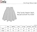 Simlu Women's A Line Flared Skater Skirt, Black, XX-Large