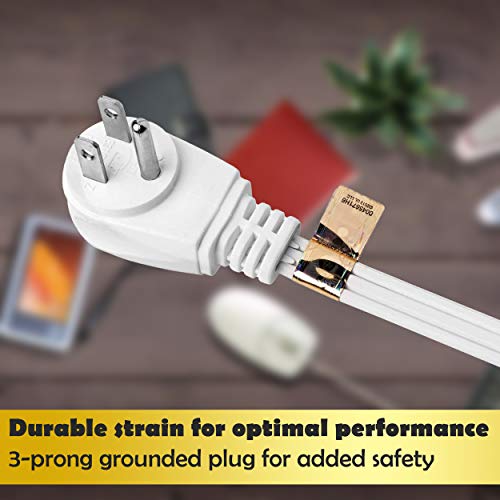 ClearMax 3 Prong Extension Cord with Multiple Outlets, Heavy Duty 3 Outlet Extension Cord Power