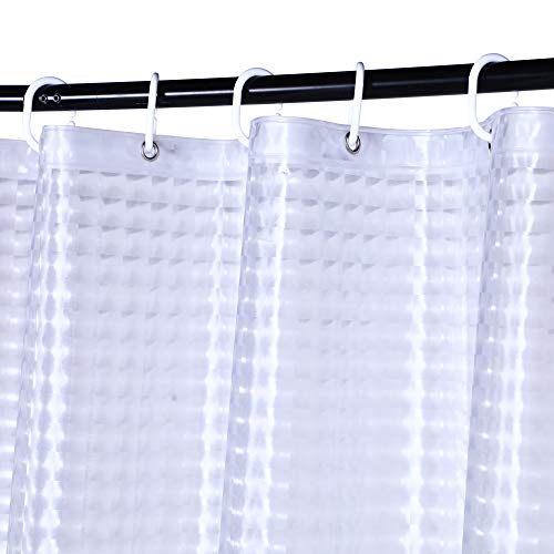 Shower Curtain Liner 74 Inches Long, EVA Heavy Duty Clear Shower Liner