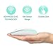 Jelly Comb 2.4G Slim Wireless Mouse with Nano Receiver, Less Noise, Portable Mobile Optical Mice for Notebook, PC, Laptop, Computer, MacBook MS001 (White and Green)