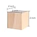 Supla 12 Pcs 2 inch Wooden Cubes Unfinished Wood Blocks for wood crafts, wooden cubes, wood blocks, Great for Baby Showers (12pcs)