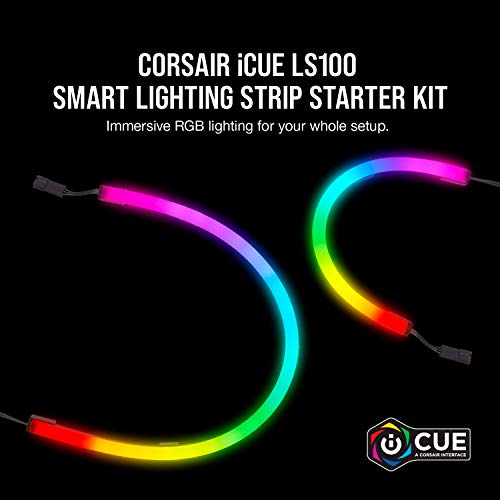 ایگرد | قیمت و خرید Corsair iCUE LS100 LED Smart Lighting Strip Starter Kit  &amp; iCUE Commander PRO Smart RGB Lighting and Fan Speed Controller