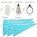 Piping Bags, QMOEH 36pcs Pastry Bags Sets with 9pcs 3 Sizes (12”+14”+16”) Reusable Silicone Icing Pastry Bags, 9 Different Icing Bags Tips, 9 Piping Bags Couplers and 9 Frosting Bags Ties