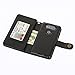 LG V20 Case, TabPow 10 Card Slot - [ID Slot][Button] Wallet Folio PU Leather Case Cover with Detachable Magnetic Hard Case for LG V20 - Black