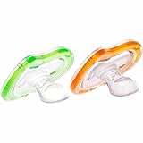 Munchkin Latch Lightweight Pacifier, Green/Orange, 6+ Months, 2 Count