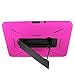 Galaxy Tab 2 10.1 Case KIQ (TM) Heavy Duty Hybrid Silicone Skin Hard Plastic Case Cover w/ Kick Stand for Samsung Galaxy Tab 2 10.1 P5100 (Black / Hot Pink)