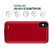Battery Case Compatible with iPhone XS Max, Charging Case 5200mAh Rechargeable External Portable Battery Pack Power Bank Extended Backup Protective Case Red
