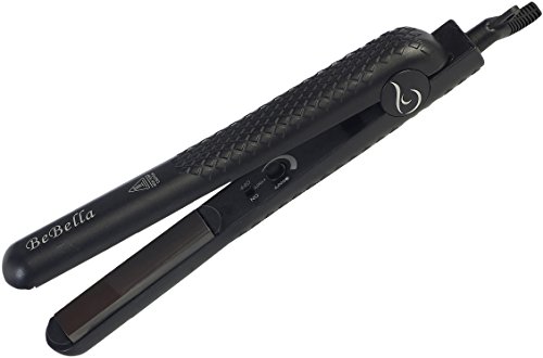 Bebella Premium Pro Professional 1.25" Onyx Plates Hair Straightener Flat Iron 500 Degrees Includes FREE heat protective glue (Black)