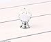 Do4U 10pcs 30mm Crystal Glass Cabinet Knob Drawer Pull Handle Kitchen Door Wardrobe Hardware Used for Cabinet, Drawer, Chest, Bin, Dresser, Cupboard (30mm, Fresh Silver)