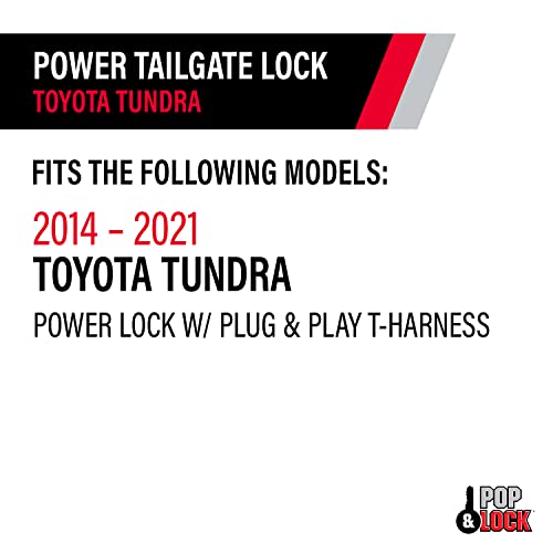 POP & LOCK Power Tailgate Lock with Plug & Play Harness for Toyota Tundra Fits Models 2014