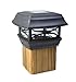 Moonrays 91253 (Black) Solar LED Cap Lamp 4x4 Wooden Posts, 4-Inch