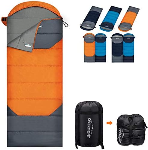 Overmont 寝袋 封筒型 210t防水シュラフ 連結可能 コンパクト 軽量 防災用 アウトドア 1 5kg 2kg 登山 キャンプ 本物 快適温度 5 25 1年間保証 車中泊