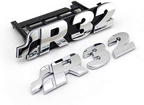Yoin MK4 R32 Chrome Grill Badge R32 Logo Inscription Genuine New OEM for GOLF Part Car Emblem,chrome r32