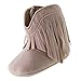 Kuner Baby Girl's Tassel Soft Bottom Non-Slip Warm Boots Toddler Shoes