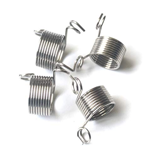 Gnognauq 4 Pieces Knitting Thimble Metal Yarn Guide Knitting Thimble Thimble Finger Ring for Crochet Knitting Crafts Accessories Tool （2size） - Thumbnail 2