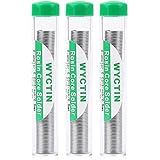WYCTIN 60-40 Tin Lead Rosin Core Solder Wire for Electrical Soldering and DIY 0.8mm (0.032in), 3PC Tube Pack, 60g