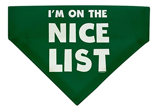 Dog Christmas Decorations I'm on the Nice and Naughty List Bundle Christmas Decorations for Dogs Small Dog Bandanas 2-Pack Scarves for Dogs Bibs