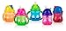 Nuby 2 Handle Flip n' Sip Straw Cup 8 Ounce, 12 Months Plus, Green with Pink, 2 Count
