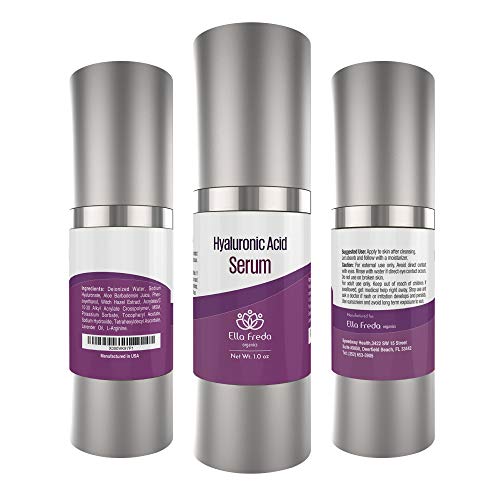 Hyaluronic Acid Serum - Anti Aging, Anti Wrinkle, Hydrating - Diminishes Wrinkles & Fine Lines on Face & Eyes leaves Skin Full and Plump 1 oz.