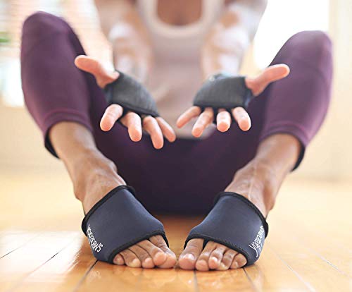image for Yoga Paws Elite - Padded Yoga Gloves and Yoga Socks - Portable Travel 