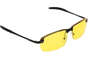 CHICIRIS HD Night Vision AntiGlare Driving Glasses, Shockproof Metal Frame with Lightweight Ergonomic Design for Comfortable 