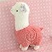 ESH7 Kawaii Rainbow Alpaca Plush Doll Toys Cute Llama Alpaca Stuffed Toys Japanese Stuffed Animals Doll Children Kids Gift,Color Pink