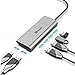 USB C Hub Tuwejia 6-in-1 Type c Hub Multi Port Adapter with USB C to HDMI 4K Output,4 USB 3.0, USB C Charging Adapter Compatible MacBook Pro 13/15 (Thunderbolt 3 Port),MacBook Air 2018, Surface Go