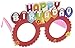 Happy Birthday Glasses - 12-Pack Paper Party Eyeglasses Frames, Birthday Party Supplies, Novelty Decoration Photo-Booth Prop Party Favors for Children and Adults, Random Assorted Designs