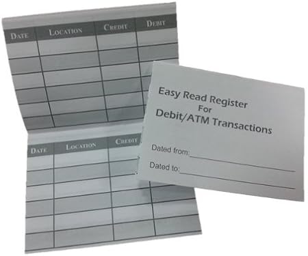 Amazon.com : 5 Debit ATM Mini Checkbook Registers : Debit Card Register ...