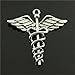 NEWME 12pcs Caduceus Medical cane Charms Pendant For DIY Jewelry Wholesale Crafting Bracelet and Necklace Making