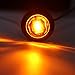 Nilight 10 PCS 3/4” Round LED Clearance Light LED Front Rear Side Marker Indicator Light Bullet Marker Light for Truck RV Car Bus Trailer Van Caravan Boat (12V, Amber), 2 Years Warranty