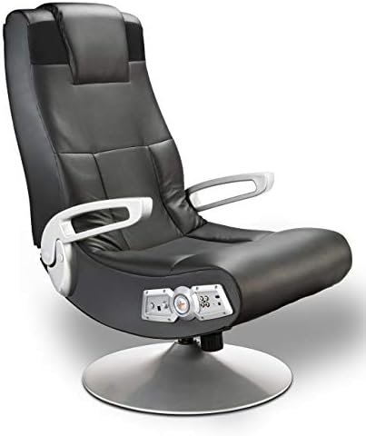Ace Bayou X Rocker 5127401 Pedestal Video Gaming Chair, Wireless, Black (Renewed)