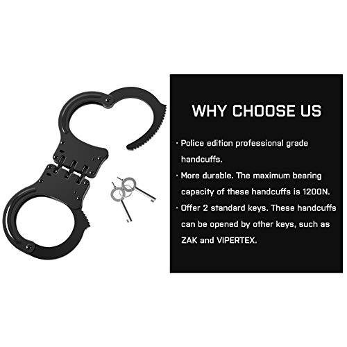 GFIRE Handcuffs Hinged Handcuffs Police Handcuffs Double Lock