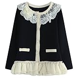 Richie House Little Girls' Sweet Cardigan with Braided Placket Size 2-8 RH1432