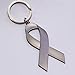 Cancer Awareness Ribbon Keychain - Metal Ribbon - Great Gift for Honoring Cancer Survivors or Those Battling Cancer, or for Friends or Loved Ones of Those Lost to Cancer