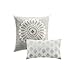 Ink+Ivy 3 Piece Elastic Embroidered Cotton Duvet Cover Set White Full/Queen