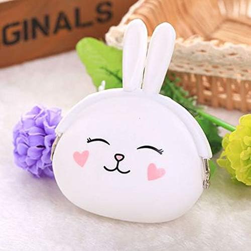 Silicone Coin Purse Cartoon Bunny Key Bag Multicolor Soft Cotton Coin Bag