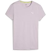 PUMA Womens Run Favorite Heather Crew Neck Short Sleeve Athletic Casual Tops Casual - Blue