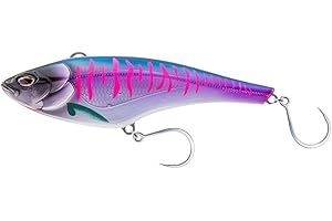 Nomad Design Madmacs Offshore High Speed Fishing Lure,Trolling Minnow, with Super Strong BKK Hooks and Heavy Duty Split Rings, Autotune System,160/200/240 Sinking