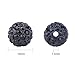 PH PandaHall 100pcs Black Rhinestones Beads 10mm Round Crystal Diamond Beads Pave Disco Ball Clay Bead Polymer Clay Rhinestone Bead for Pen Bracelet Necklace Earring Jewelry Making Halloween Decor